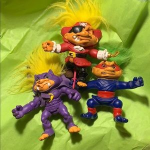 3 Vintage Battle Trolls - 1992